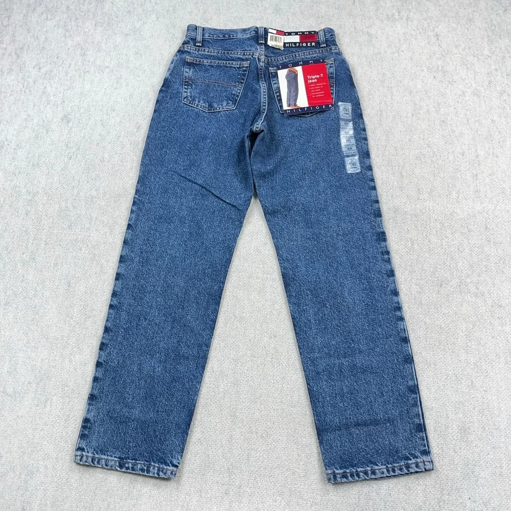 Vintage Tommy Hilfiger Jeans Women 4 Relaxed Fit Straight Baggy 90s Deadstock